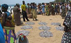 Negotiations at the Market in Ghana, Africa